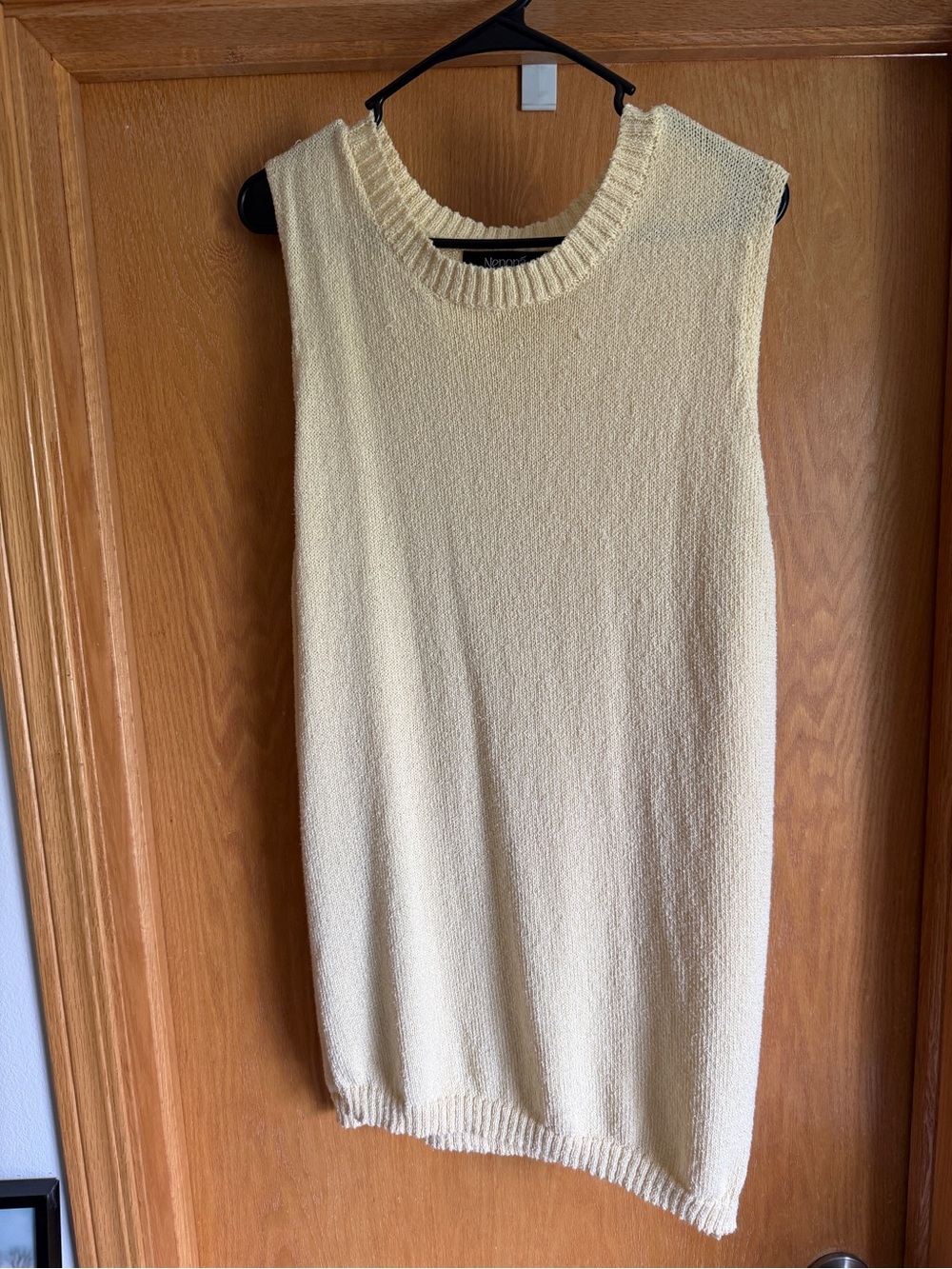 Sleeveless Knit Sweater Set- butter yellow